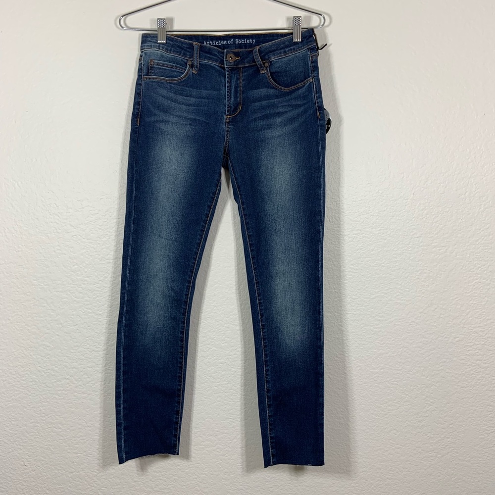 Articles Of Society Skinny Jeans Frayed Hem Sz 28